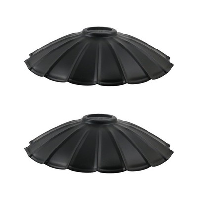 Crapyt 2 Pcs 9.84'' Metal Cone Lamp Shades Iron Lampshade 9.84'', Black 