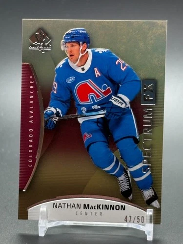 2025-26 SP Authentic Spectrum Fx Bounty Award Gold S-92 NATHAN MacKINNON 47/50