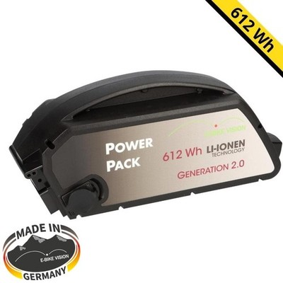 E-Bike Vision Ersatzakku Power Pack 17 Ah 612 Wh 36V für Bosch Classic Unterrohr
