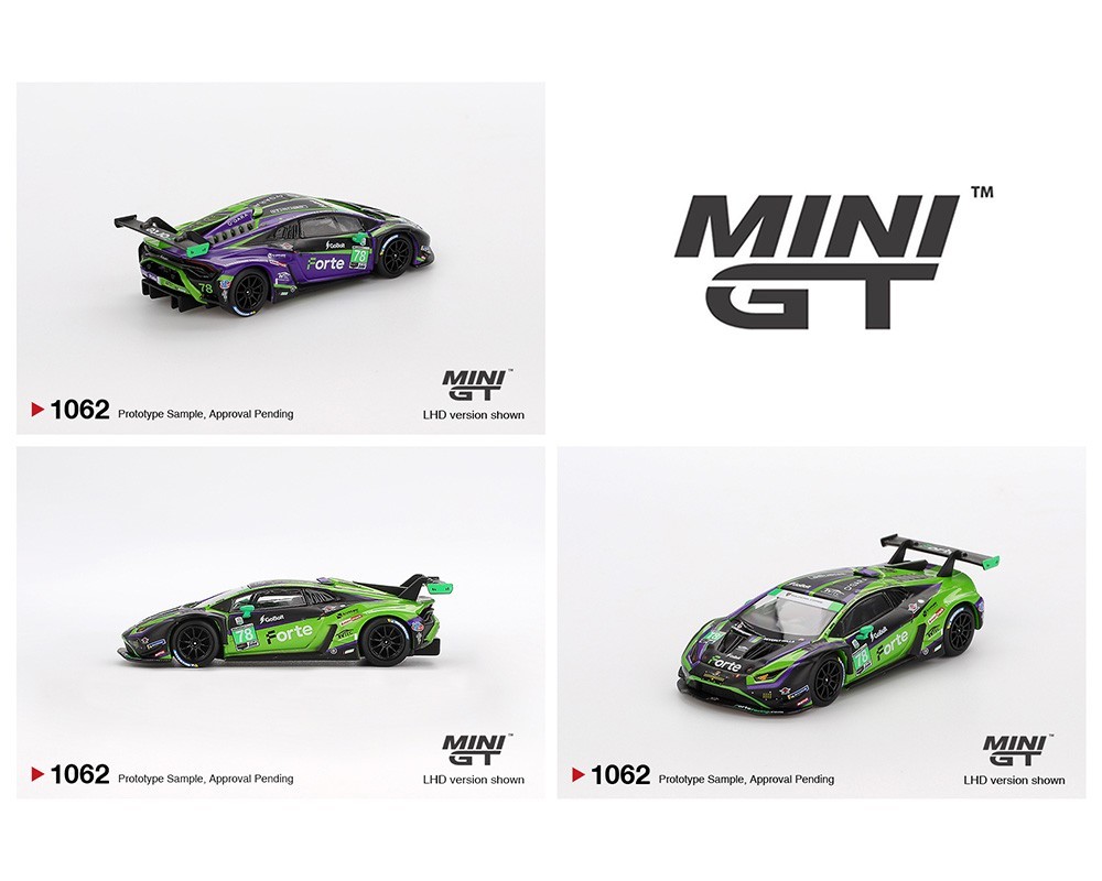 Mini GT Lamborghini Huracan GT3 EVO2 #78 Forte Racing 2024 IMSA