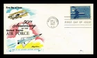 US COVER AIR FORCE 50TH ANNIVERSARY AIR MAIL FDC SCOTT C49 FLUEGEL CACHET