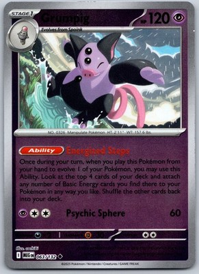 grumpig pokemon card value 56/146 Legends Awakened Colorless Psychic Lock (20) Your opponent cant use any Pok Grumpig Cards | Dex -