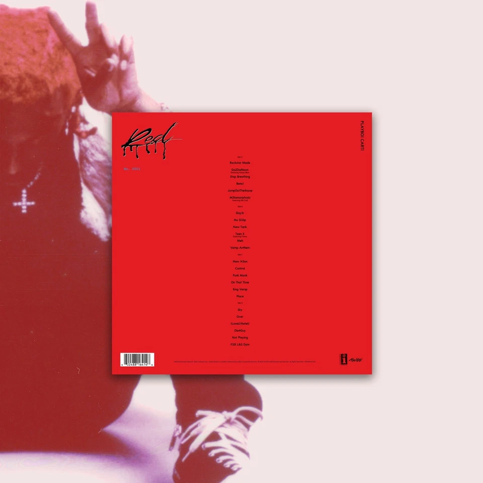 Playboi Carti Whole Lotta Red 2LP Black in Red Vinyl IVC LE 3000 Presale - Image 3 of 3