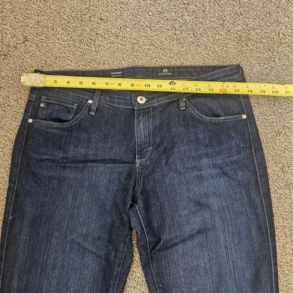 Pantalones de mezclilla AG Adriano Goldschmied para mujer 32R azul The Stilt Cigarette Leg Foto 4 de 4