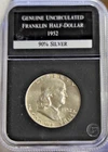 1952 US Franklin Half 50c Unc in PCS Black Holder
