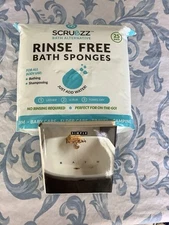 SCRUBZZ DISPOSABLE NO RINSE BATH SPONGES 25 PACK Plus Simple Bath
