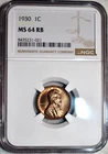 NGC MS-64 RB 1930-P Lincoln Cent, Fiery, Predominantly Red Gem.