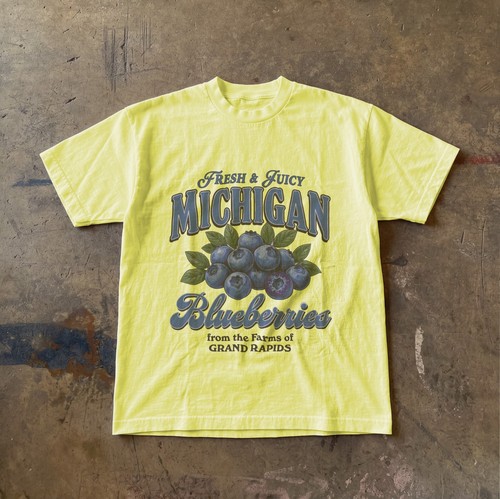 Michigan Blueberries Grand Rapids Light Yellow T Shirt