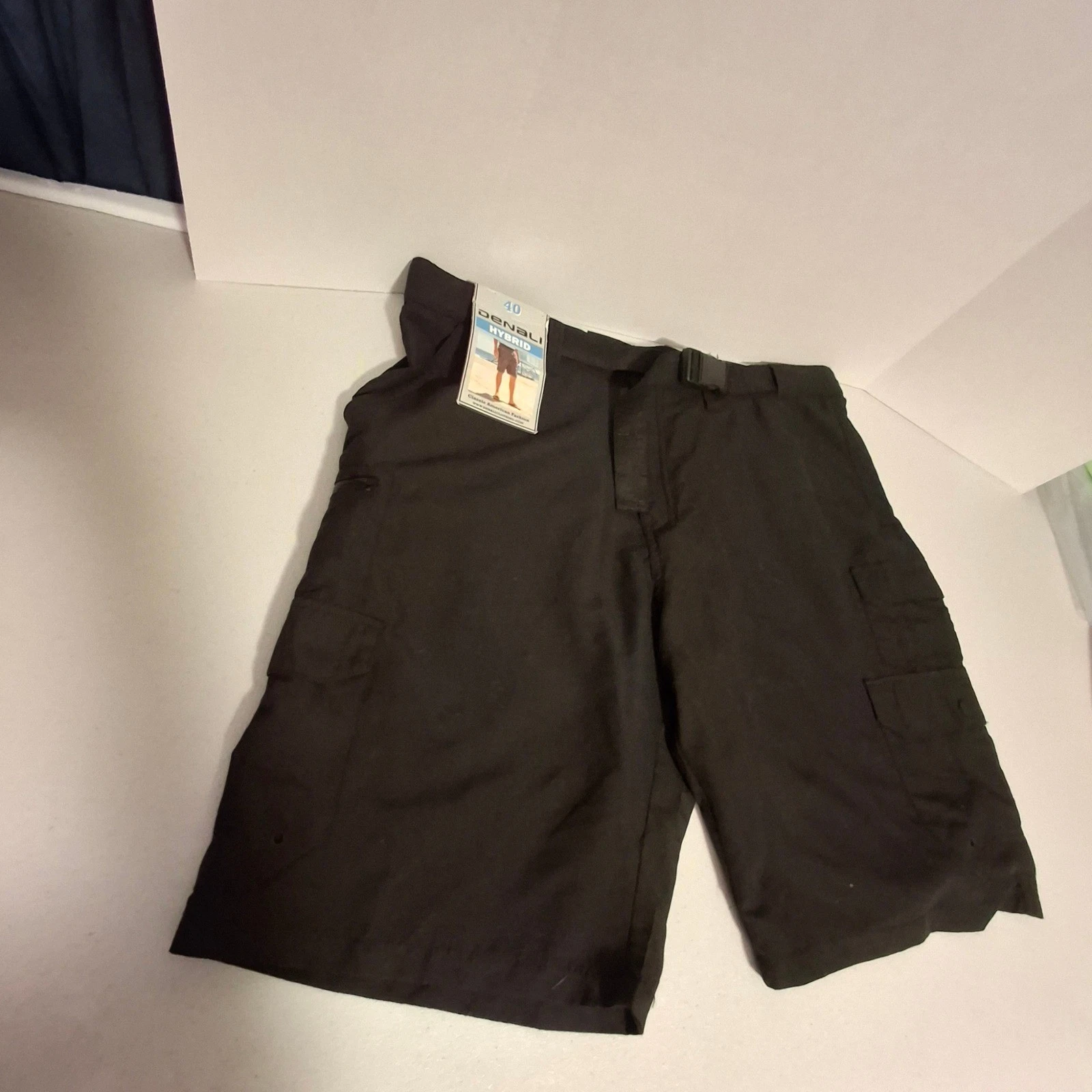 Denali Hybrid Mens Black Cargo Shorts 40 Waist Classic American Fashion
