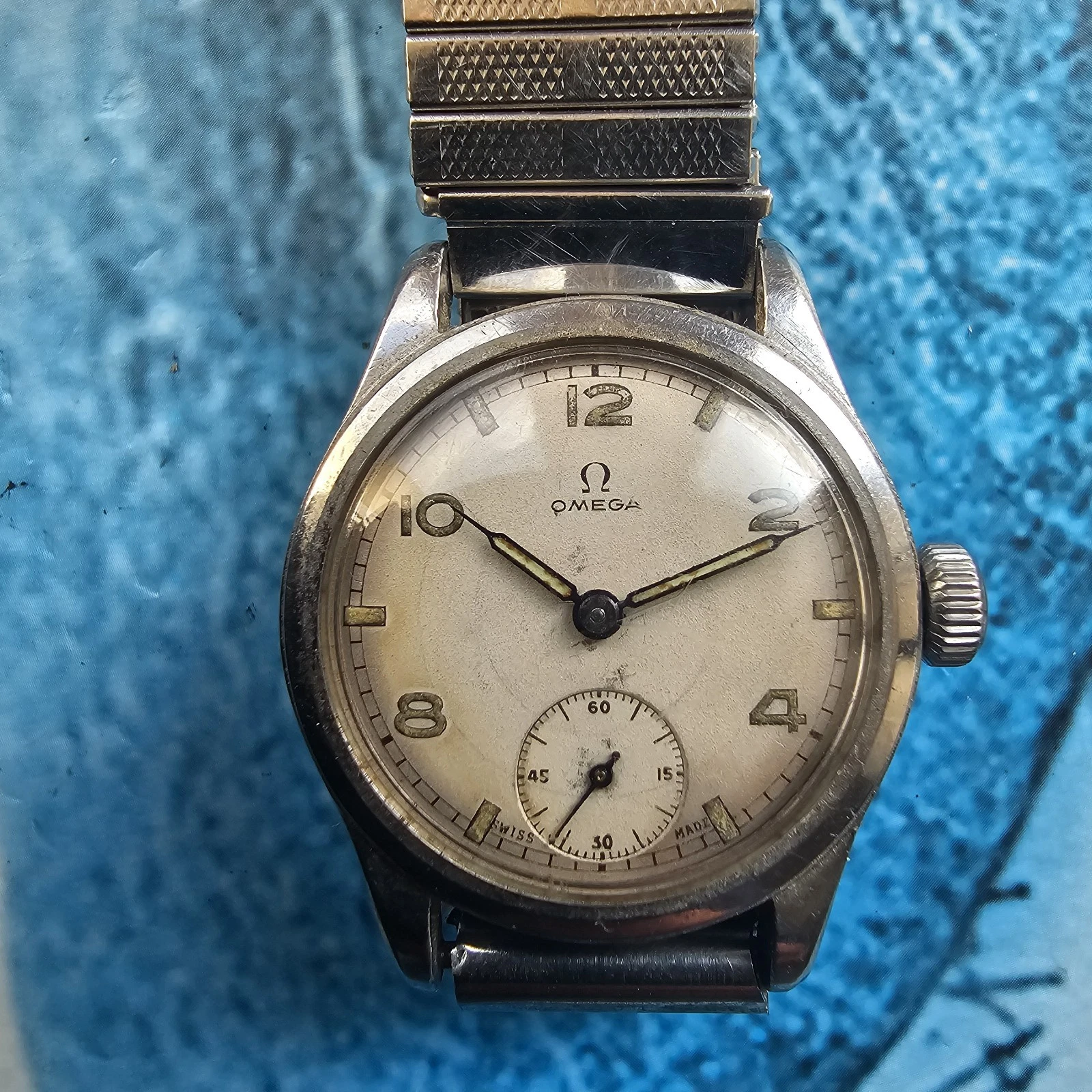 Omega — WW2 Omega Military Hand-Winding Men's Watch Indian Civil Service Ref 2165 A