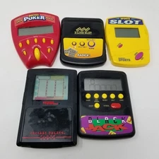 Vintage Electronic Handheld Game Bundle - Blackjack Poker Slots UNTESTED