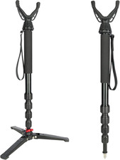 360  Rotating Shooting Sticks Convertible Monopod Shooting Tripod for Rifles