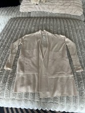 Lululemon Oversized Ribbed Cardigan Beige Merino Wool Size 6