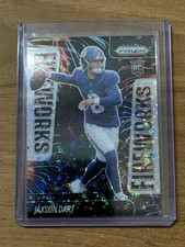 2025 Panini Prizm Fireworks Silver Disco No Huddle Jaxson Dart #6 Rookie RC