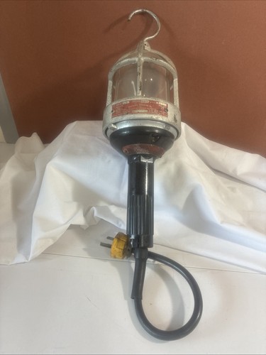 Vintage Crouse Hinds Industrial Factory Explosion Proof Drop Light Working