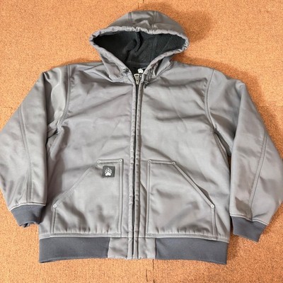 Alaskan Hardgear Duluth Trading Co Mens Gray Fleece Lined Hooded Jacket Large A+