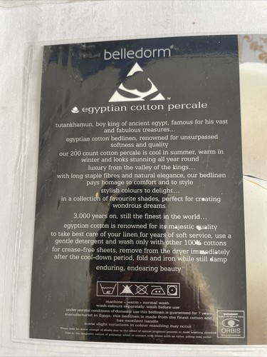 Belledorm 100% Egyptian cotton percale super king box pleated platform valance - Picture 4 of 5