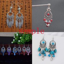 60 Tibetan Earring Connectors Charms Boho Chandelier Charms for Jewelry Making