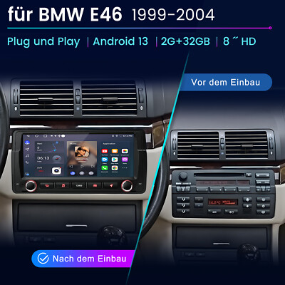 Für BMW E46 3er 318 320 325 M3 Carplay Autoradio Android 13 GPS Navi RDS MIK 32G