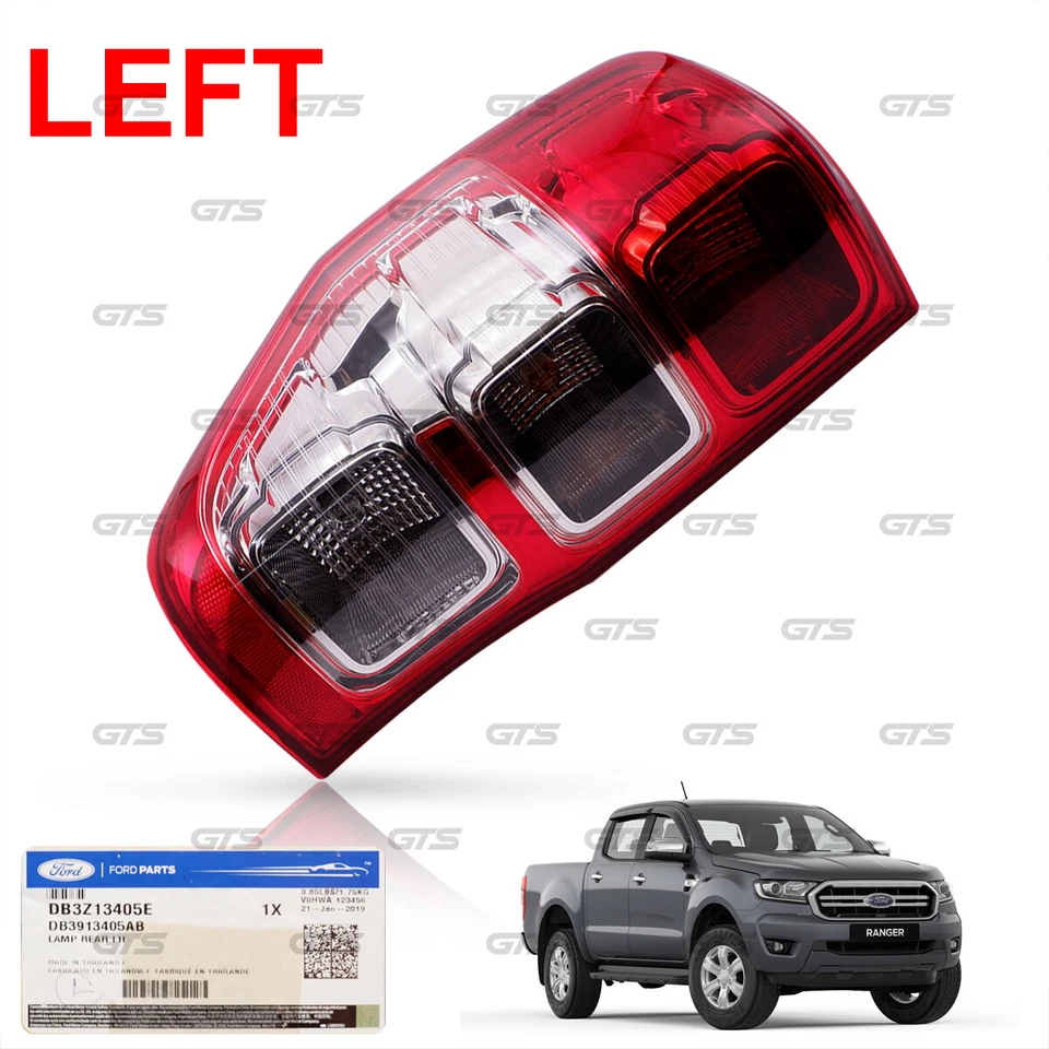 For Ford Ranger XLT Pickup 2012 22 Left Chrome Red Tail Lamp Light - Image 3 of 4