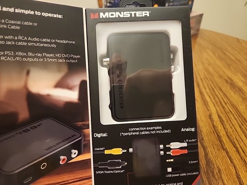 Monster Digital to Analog / Analog to Digital Combo Audio Converter Black New - Picture 3 of 6
