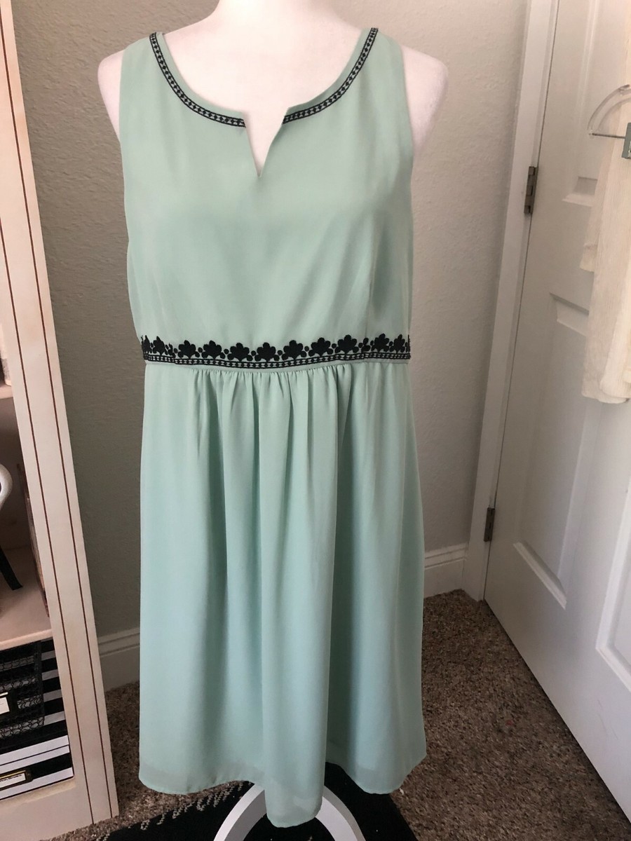 loft formal dresses $80 NWT Ann Taylor Sz 14 L Seafoam Green Chiffon PARTY DRESS Lined x-mappingIndex:38381