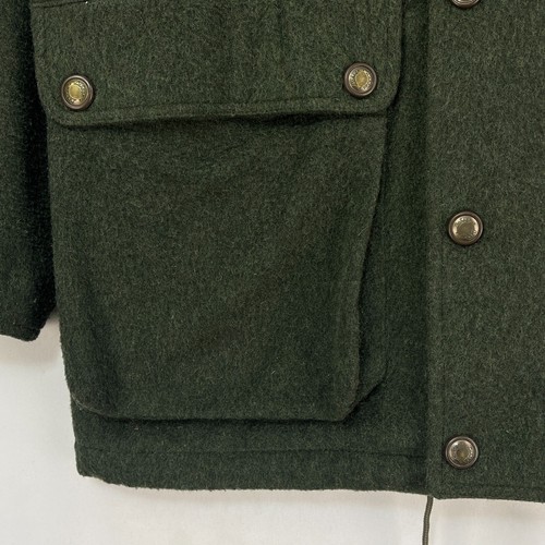 Laksen Wool Coat Mens Medium Green Felt Loden Tweed Shooting Field Jacket - Picture 11 of 17