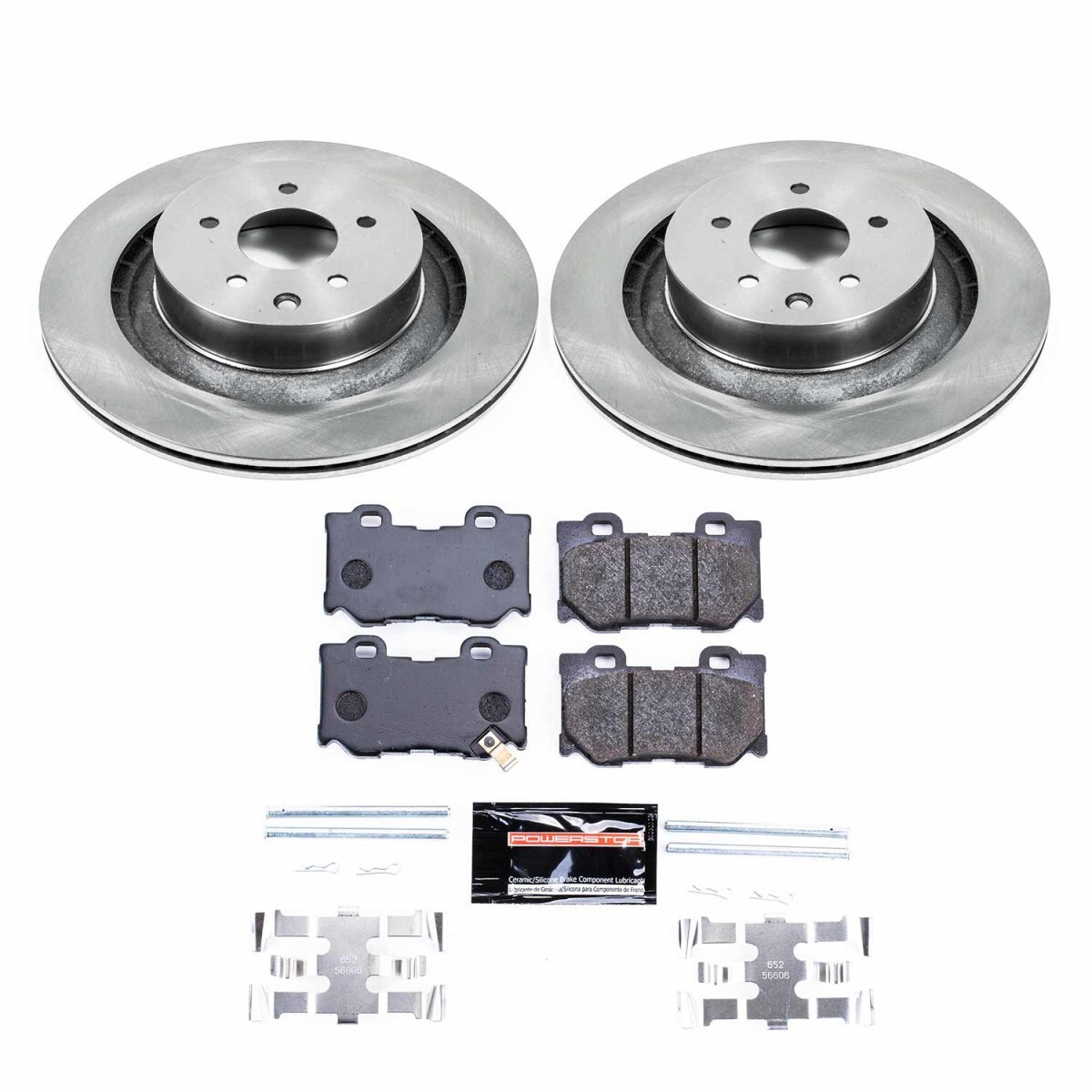 TDBK4732 Powerstop 2Wheel Set Brake Disc and Pad Kits Rear for