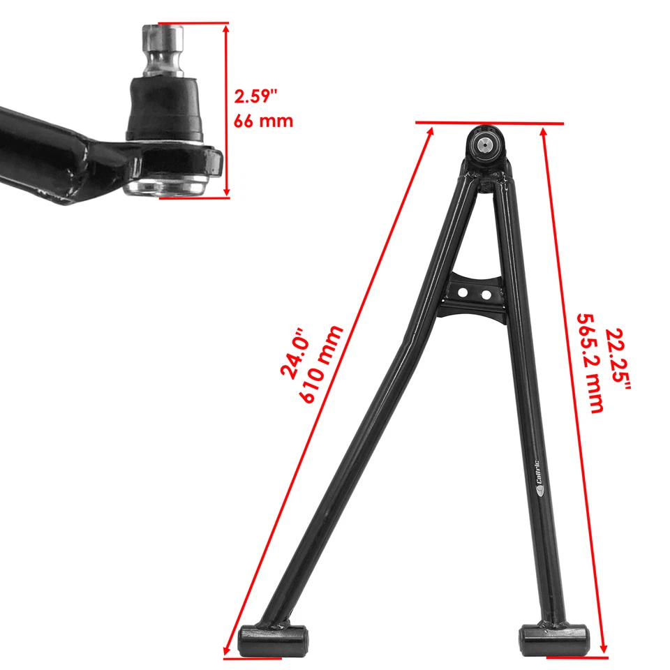 Braço de controle dianteiro para Polaris RZR S 1000 17-24/ S4 1000 19-21 inferior esquerdo direito - Imagem 3 de 4