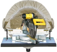Table Miter Saw Dust Collection Collector Hood w/Light,Storage Bag-Universal Fit
