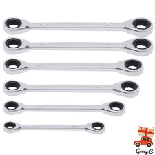 6 PCs Extra Long Ratchet Wrenches Set Wrench Set w/ Metric 8mm-19mm