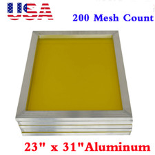 USA 6Pack 23" x 31" Aluminum Silk Screen Printing Frame With 200 Yellow Mesh