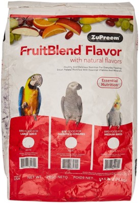 Zupreem FruitBlend 17.5 Pound FRESH Pellets Food Parrot Fruit Blend Medium Large