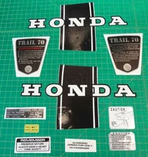 CT70 KO 10pc kit CT-70H 69,70,71 vintage frame decal, sticker, graphic, pit bike