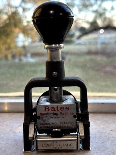 VTG Bates Multiple Movement Numbering Machine Stamp METAL 6 Wheels Style E USA - Picture 2 of 5