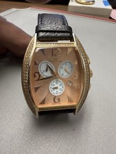 AQUA TECHNO SWISS, MOVE GOLD TONS WATCH DIAMOND BEZEL WATER RESISTANT 330 FEET