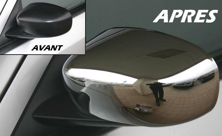 Coque rétroviseur chrome Dodge Charger 2006-2010 avec fixation adhésive robuste