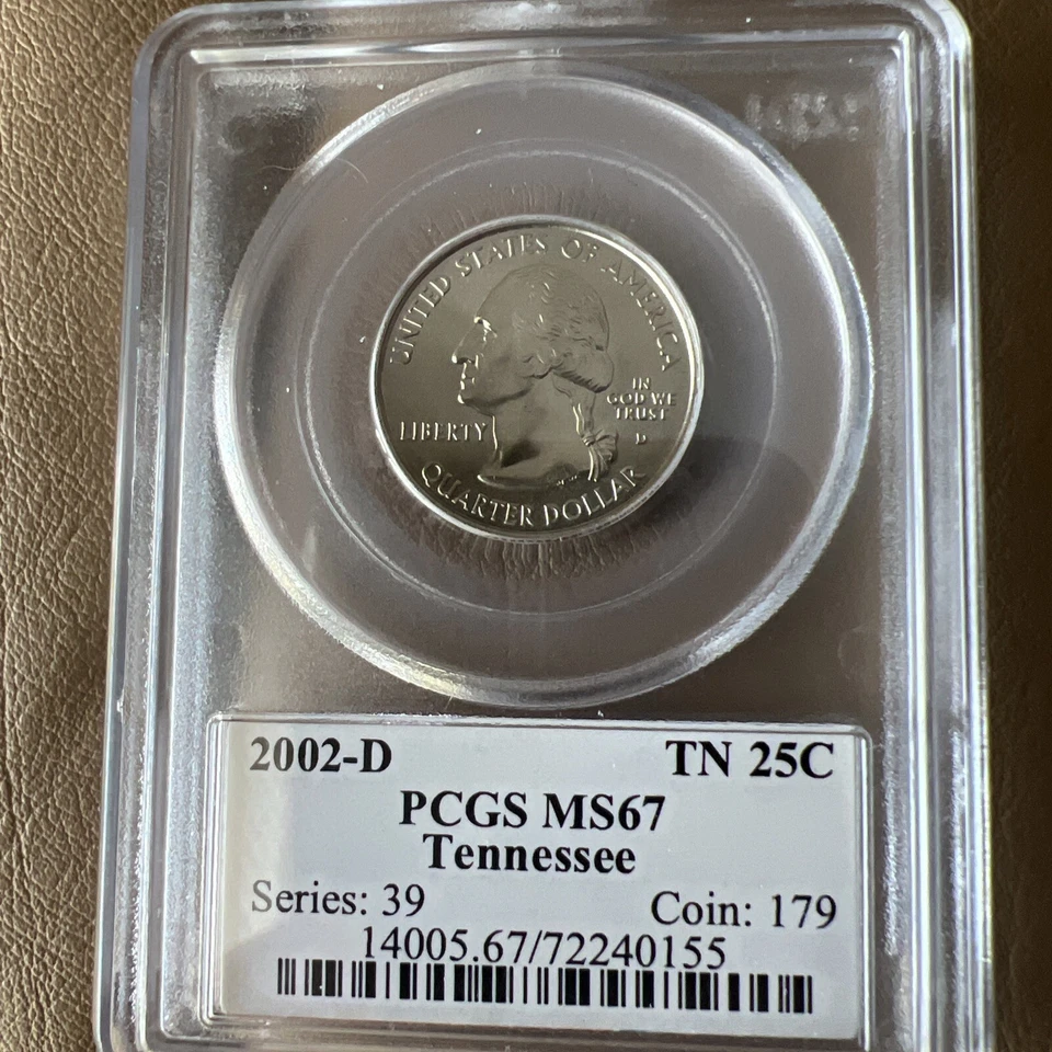 2002-D PCGS MS67 Tennessee State Quarter Business Strike 25C - Image 2 of 4