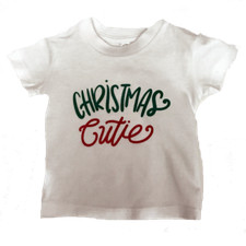 Christmas Cutie Unisex Baby's T-Shirt White 