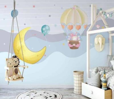 3D Mond Ballon C2682 Tapete Wandbild Fototapete Abnehmbarer Amy