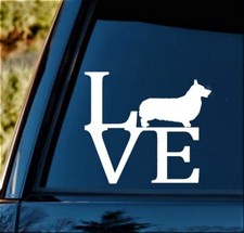 Pembroke Welsh Corgi Love Decal Sticker for Car Truck SUV Van laptop art B1098