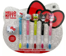 NEW SANRIO Hello Kitty  Friends Toothbrush Collection Set of 5 w/ Travel Cover