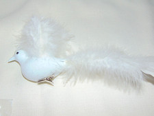 Artificial Birds 9-Inch White Dove Love Birds Clip on Ornaments Kurt Adler, 2pcs