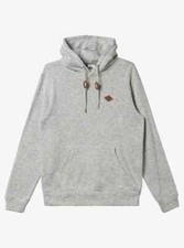 QUIKSILVER KELLER FLEECE MENS HOODIE LIGHT GREY/HEATHER S NWT 66