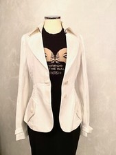 Just Cavalli Women’s Cotton Jacket With Buckle - White - Size It 46 (uk 14)
