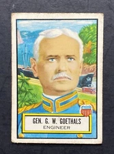 1952 Topps Look 'N See #10 Gen G.W. Goethals GD d2