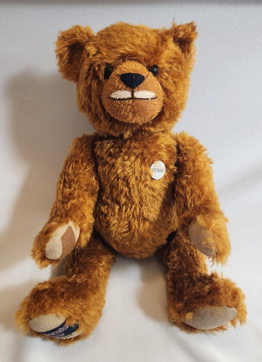 Cooperstown Bears Got Milk? Brown Stuffed Teddy Bear, Mohair Bear