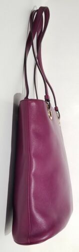 Rare Salvatore Ferragamo Plum Saffiano Leather Tote / Shoulder Bag - Picture 7 of 12