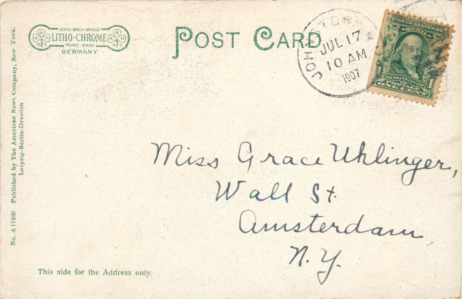 A View Of The Electric Power House, Johnstown, New York NY 1907 eBay