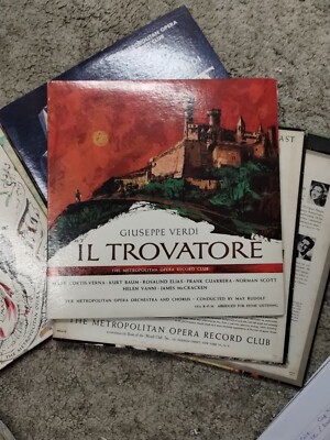  Giuseppe Verdi IL Trovatore Max Rudolf 2 LP The Metropolitan Opera Club  MO726